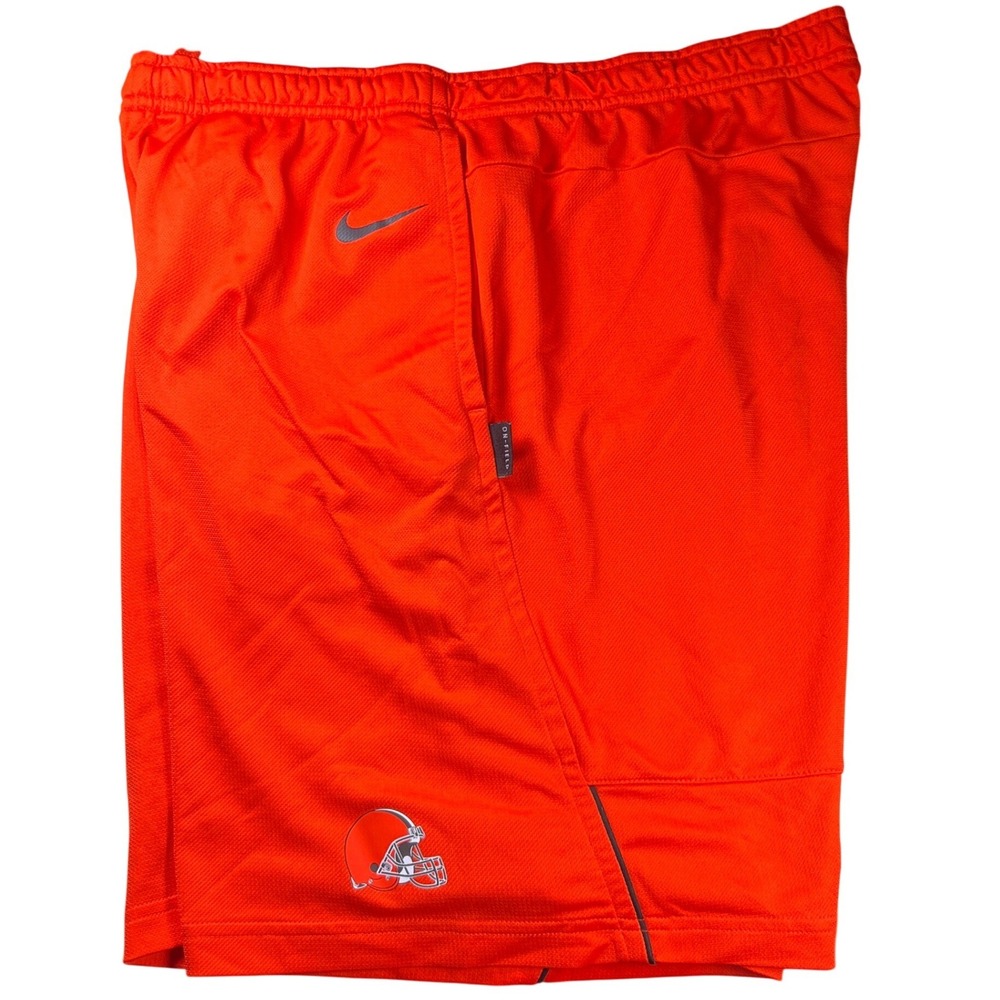 Nike Cleveland Browns Shorts Mens Large Orange NFL Equipment On Field Dri-FIT